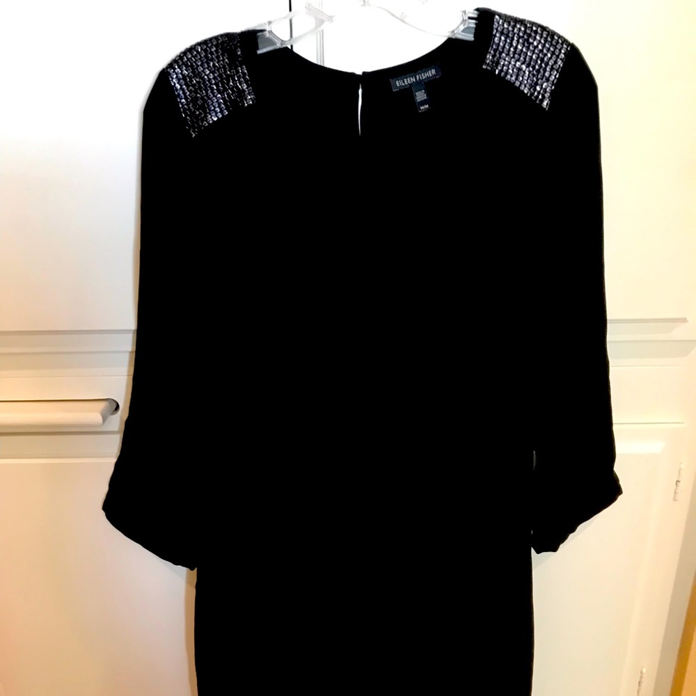 Eileen Fisher silk dress with pockets!